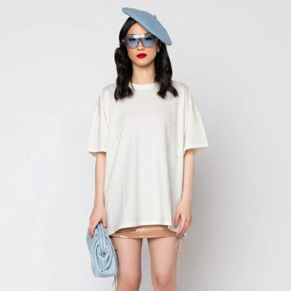 Lost In Your Mind Oversized T-Shirt Dress |S/M, M/L | White
